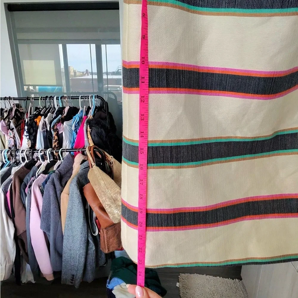 Cienne New York The Michele Cotton Striped Mini Dress Beige Multi NWT Size 8 - Picture 10 of 11